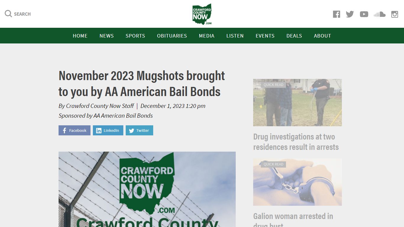 November 2023 Mugshots brought to you by AA American Bail Bonds